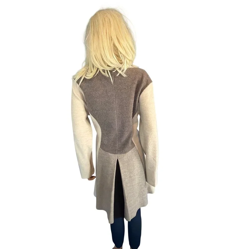 Anthropologie Rosie Neira Denissa Tie Waist Wool Sweater Women's XL Beige - Picture 6 of 17
